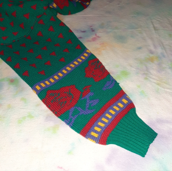 Vintage Silver Unicorn Rose Sweater Shirt - Picture 5 of 14